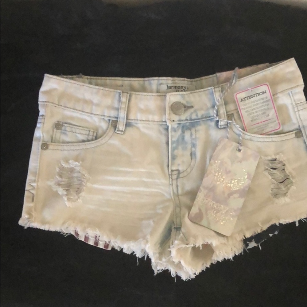 Almost Famous harmony & HAVOC shorts size 0 NWT
